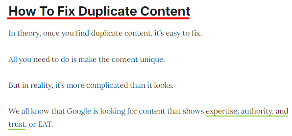 중복 콘텐츠를 수정하는 법 이미지