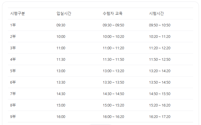 지게차 필기시험 일정