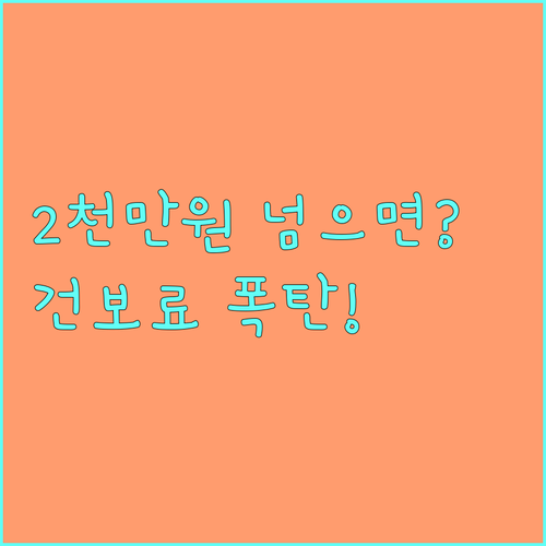 연 2천만원 초과 직장 외 소득 소득..