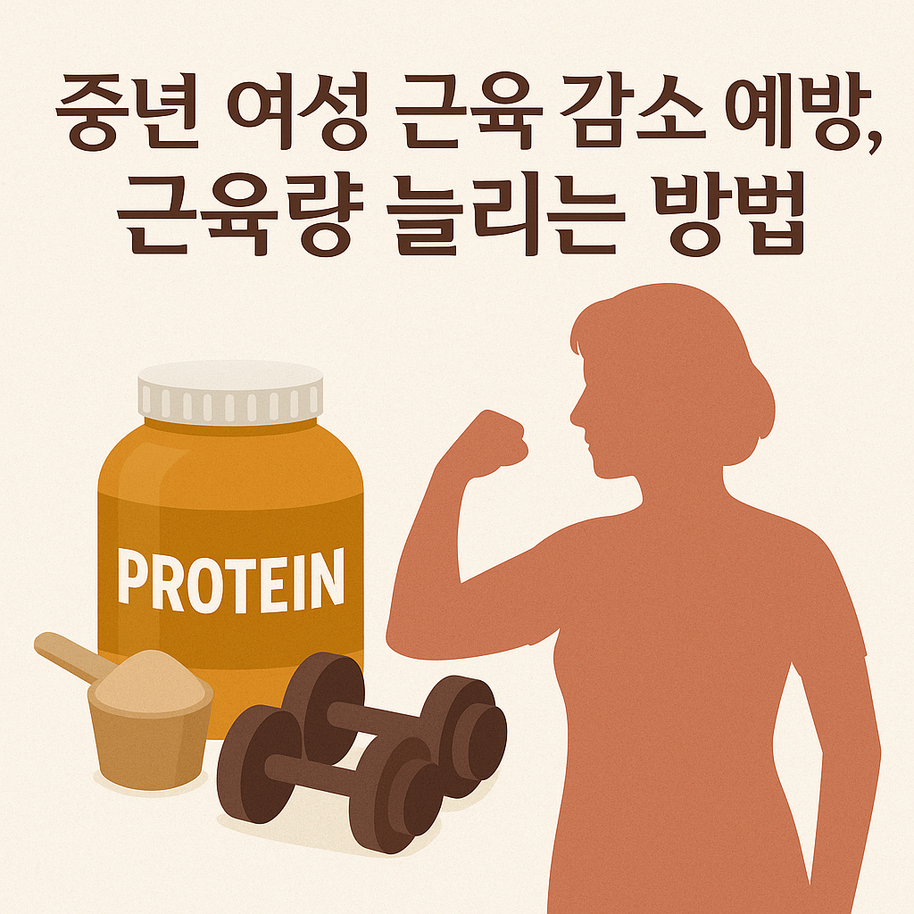 중년 여성 근육 감소 예방 -사진