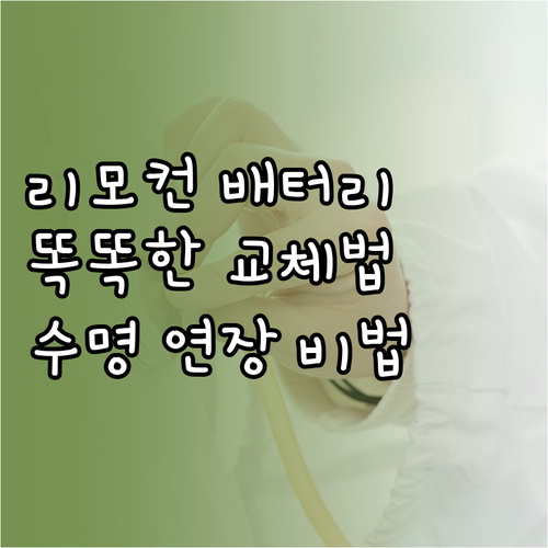 리모컨 배터리 똑똑하게 바꾸는 법 수..