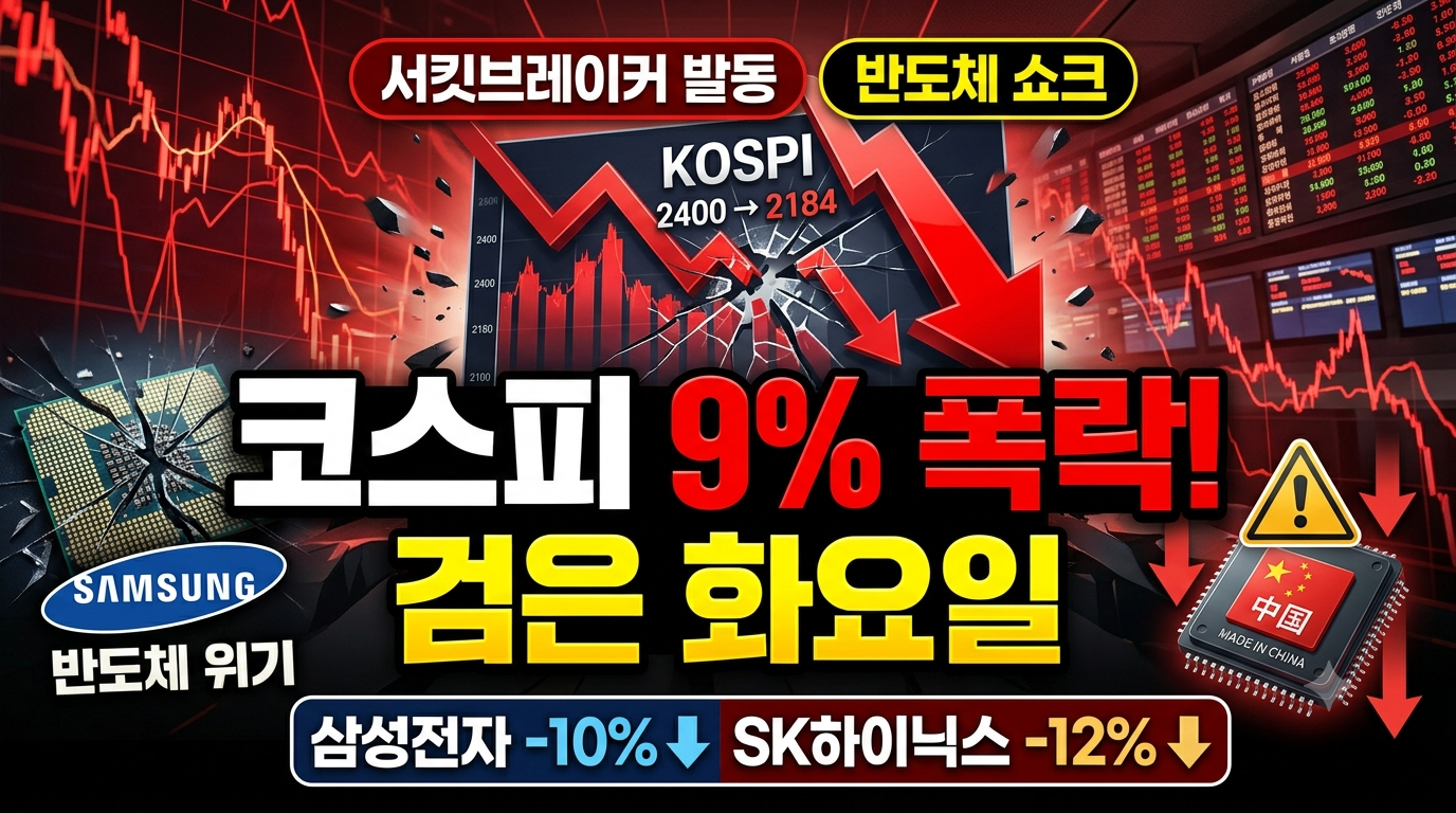 한국증시, 코스피 폭락
