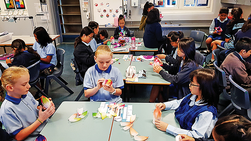 호주 초등학생 교실 수업 장면