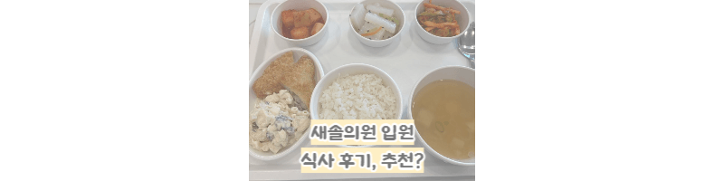 수원-망포-새솔외과의원-입원-식사-후기, 비추천