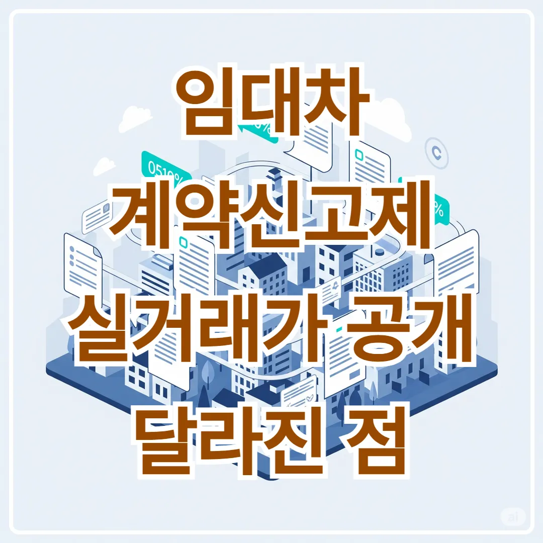 임대차 계약신고제, 실거래가 공개로 달라진 점