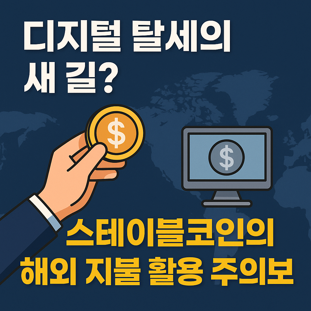 디지털 탈세의 새 길? 스테이블코인의 해외 지불 활용 주의보