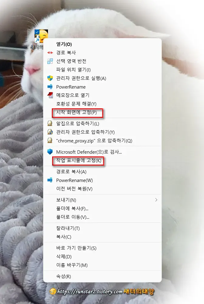 크롬에서 웹사이트를 시작 화면 및 작업 표시줄에 고정하기_3