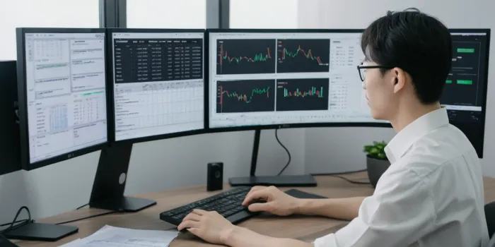 한쪽 화면에는 회의창을&amp;#44; 다른 화면에는 자료를 띄우고 작업하는 장면
