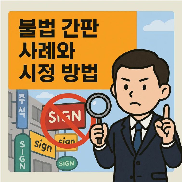 불법 간판 사례와 시정 방법 &ndash; 도시 미관과 안전을 지키는 첫걸음