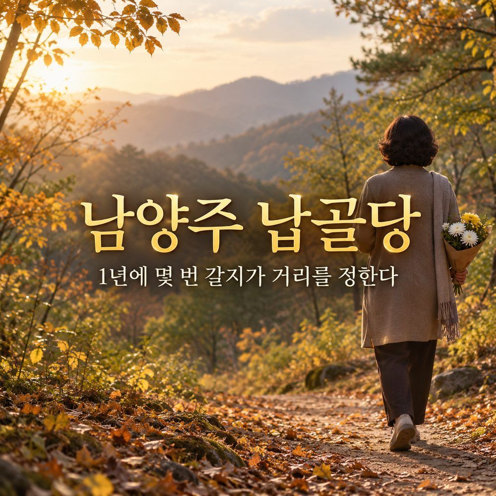 남양주 납골당, 1년에 몇 번 갈지가 거리를 정한다