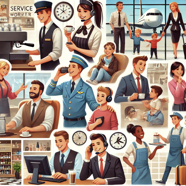 서비스직 직업병 관련 사진