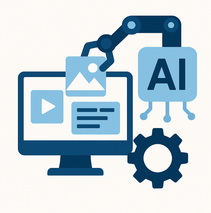 AI 기술로 디지털 콘텐츠 제작 이미지