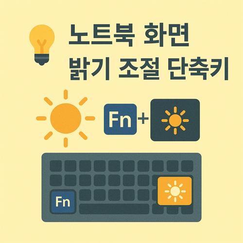노트북 화면 밝기 조절 단축키 섬네일