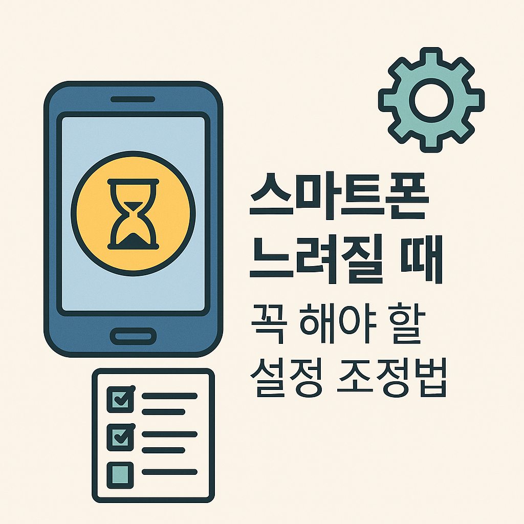 스마트폰 느려질 때 꼭 해야 할 설정 조정법