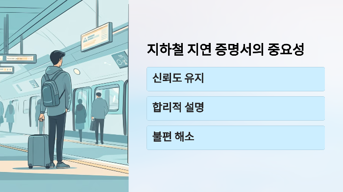 지하철 지연 증명서의 중요성