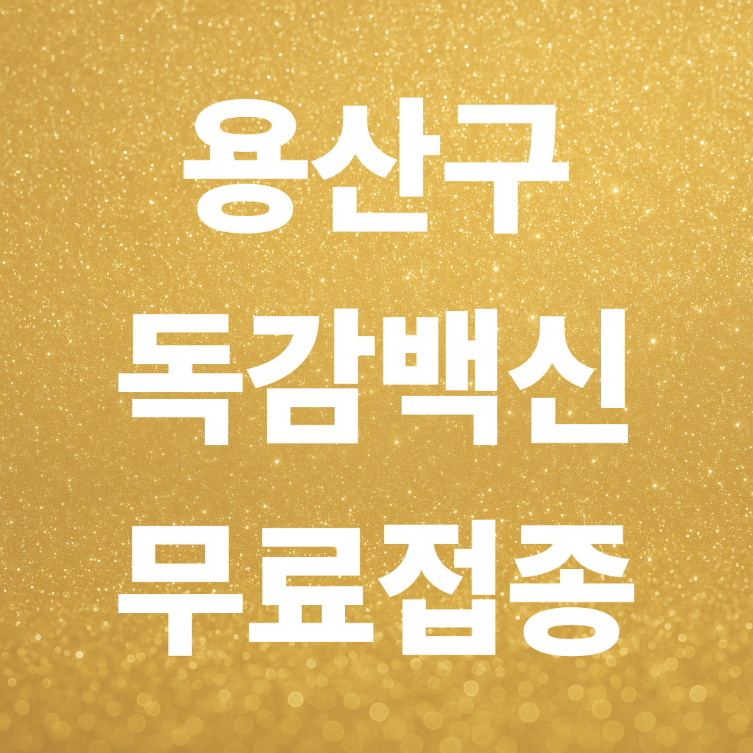 용산구 독감 무료접종