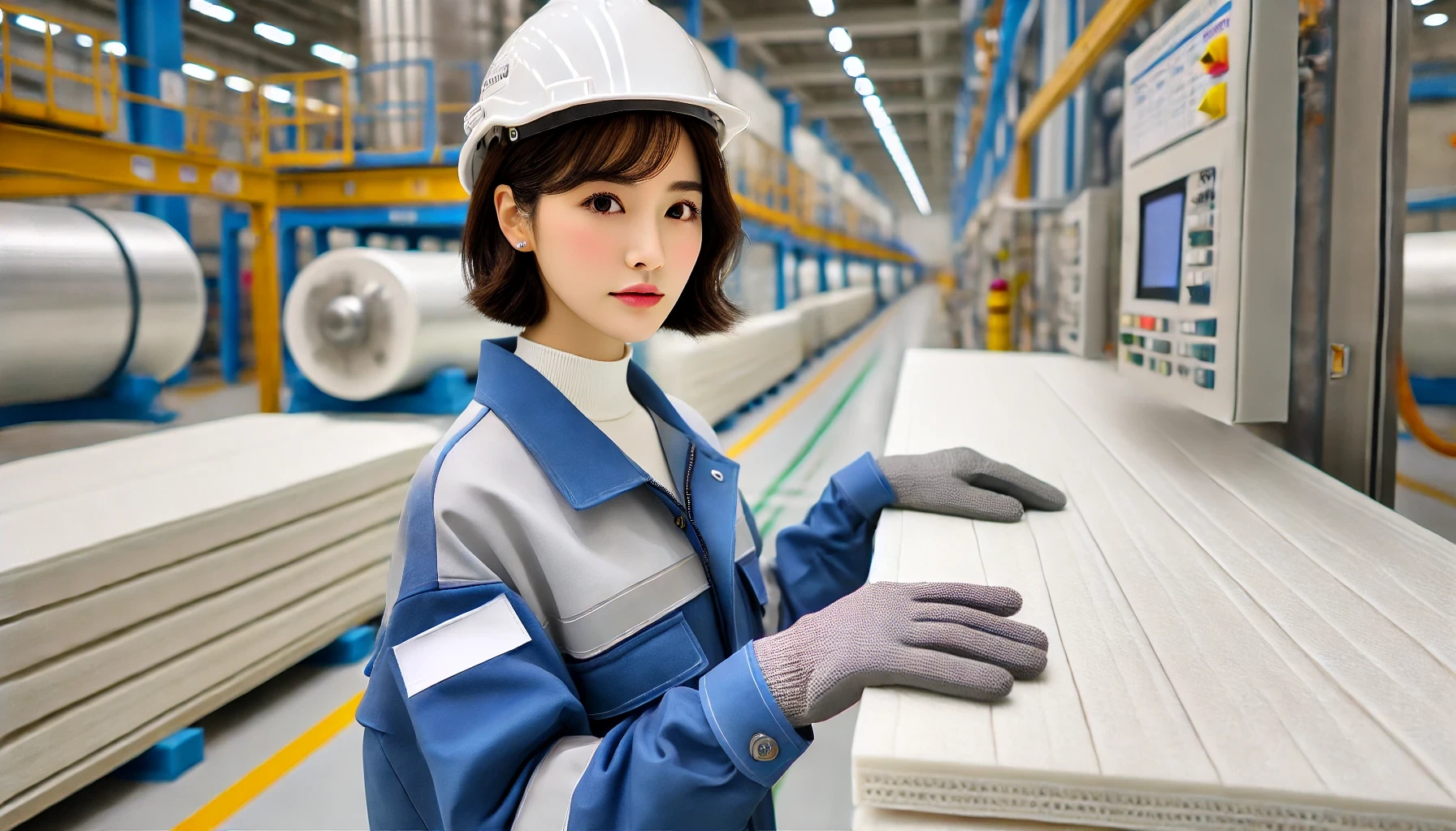 LNG 운반선 보냉재(Insulation Panel) 제조 및 검사 현장