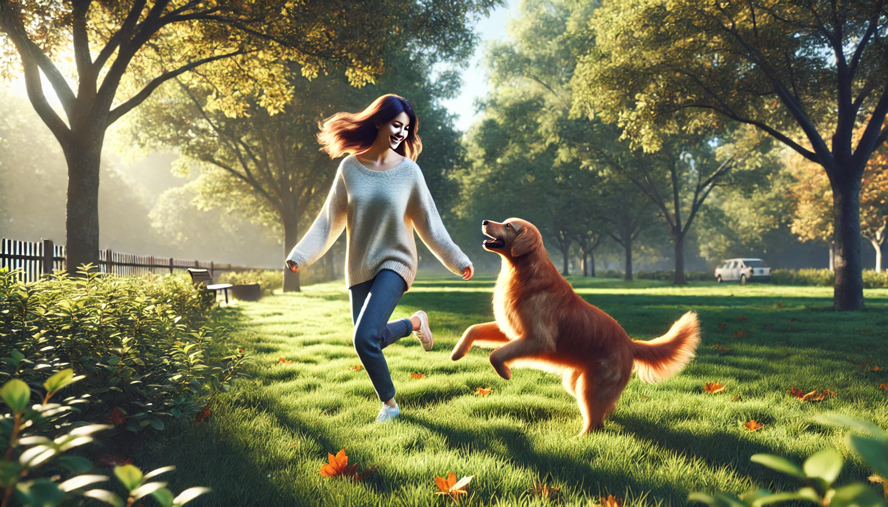 반려동물과 즐거운 시간을 보내는 모습