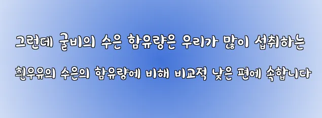  그런데 굴비의 수은 함유량은 우리가 많이 섭취하는 흰우유의 수은의 함유량에 비해 비교적 낮은 편에 속합니다