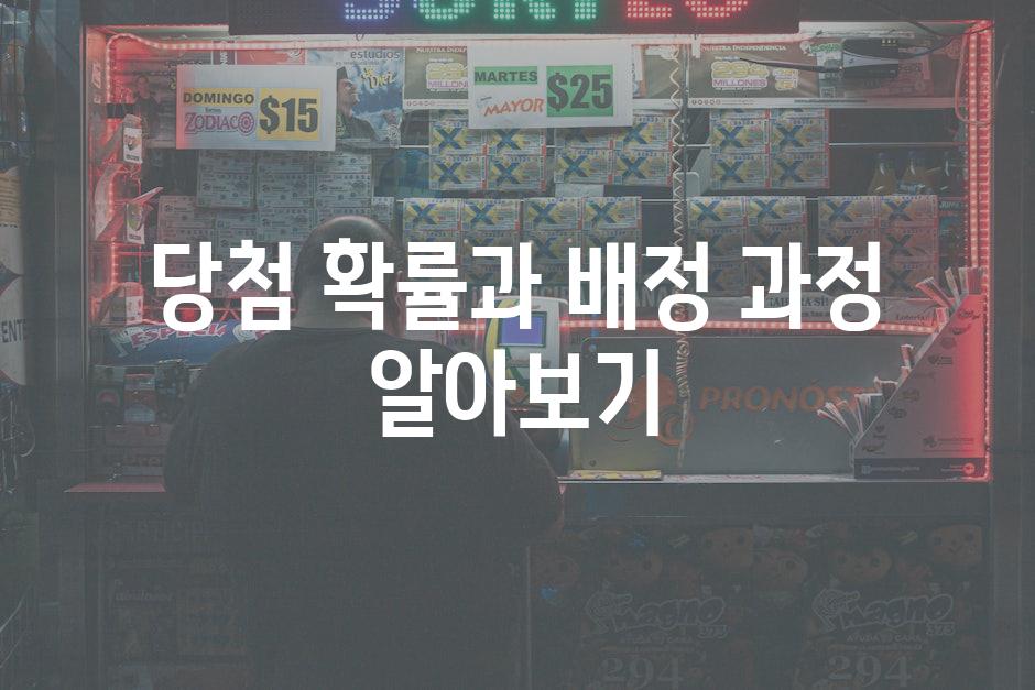 당첨 확률과 배정 과정 알아보기