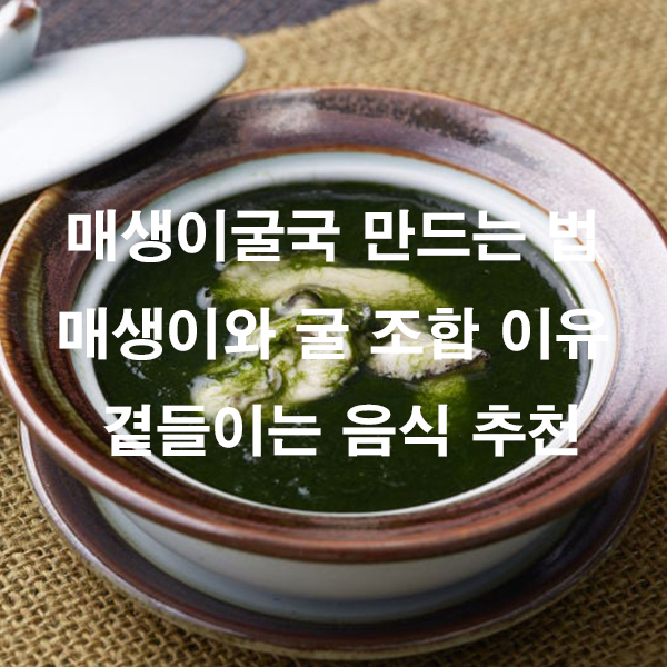 매생이굴국 만드는 법 매생이와 굴 조합 이유 곁들이는 음식 추천
