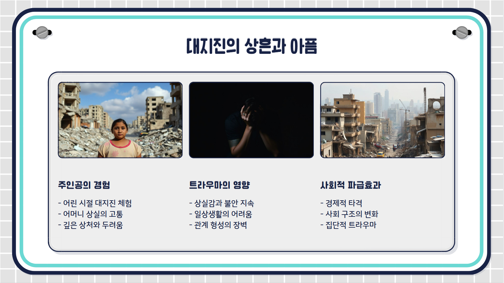 대지진의 상흔과 아픔 관련 사진