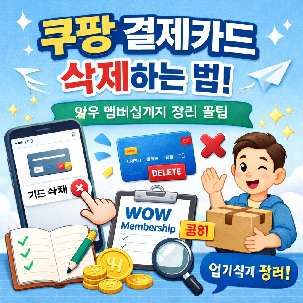 쿠팡 결제카드 삭제하는 법! 와우 멤버십까지 정리 꿀팁