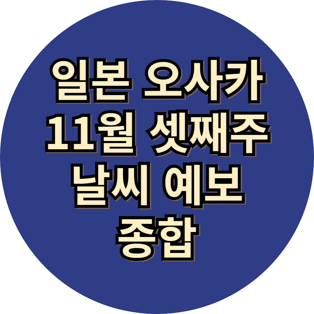 일본 오사카 날시 종합