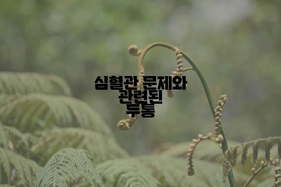 심혈관 문제와 관련된 두통