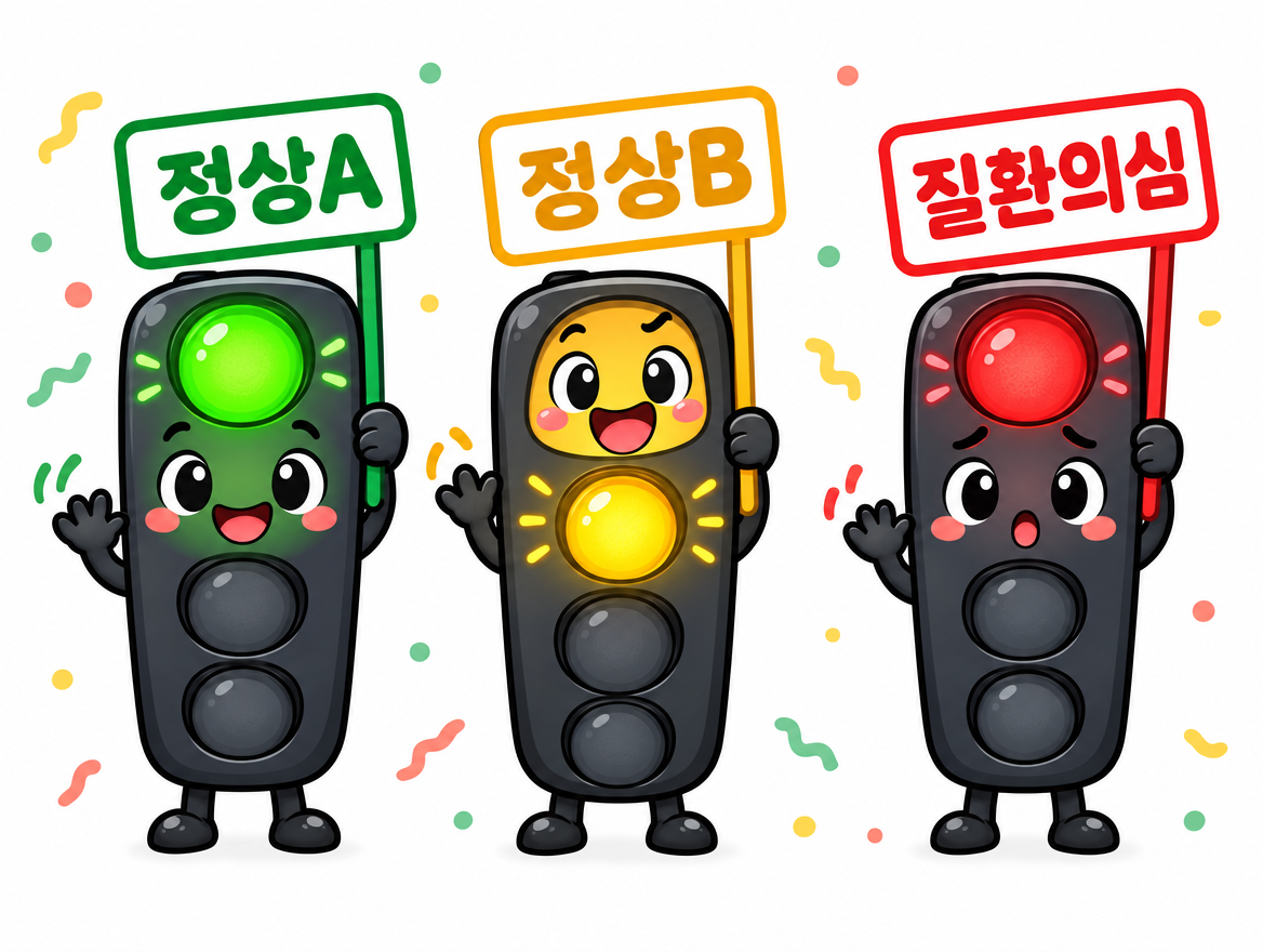 건강검진 간수치 판정 신호등