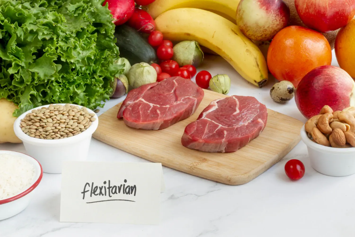플렉시테리언 식단 예시 – 신선한 채소와 고기