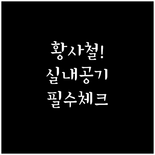황사철 차량 실내 공기 관리 필수 체..