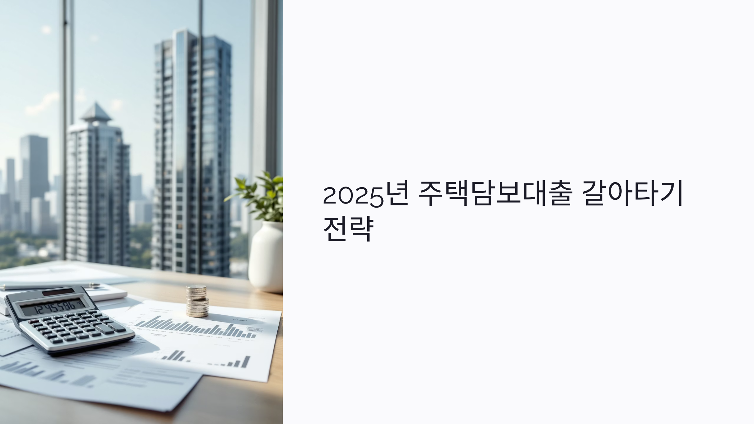 2025년 주택담보대출 갈아타기 꿀팁: 금리 낮추는 6단계 전략
