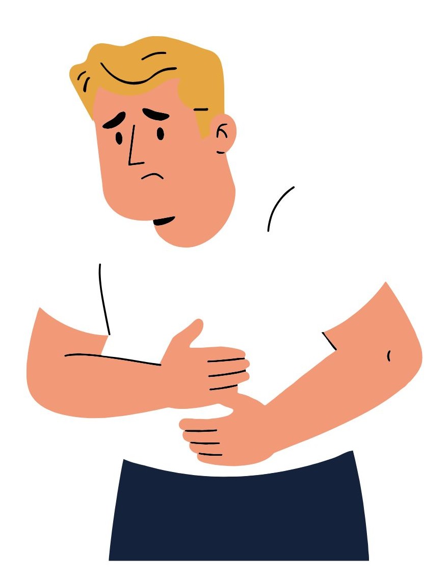 배 아파하는 남자 이미지