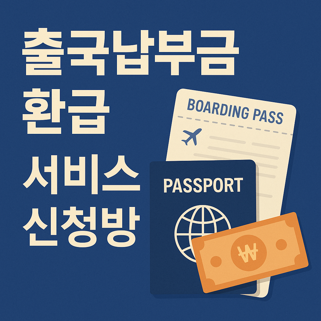 2025 출국납부금 환급서비스 신청방법