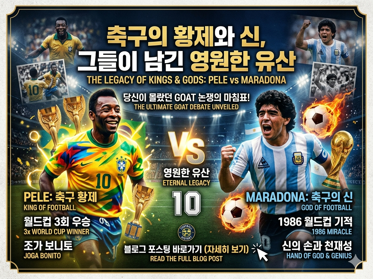펠레 vs 마라도나, 영원한 GOAT 논쟁의 끝: 그들이 축구를 예술로 바꾼 순간들