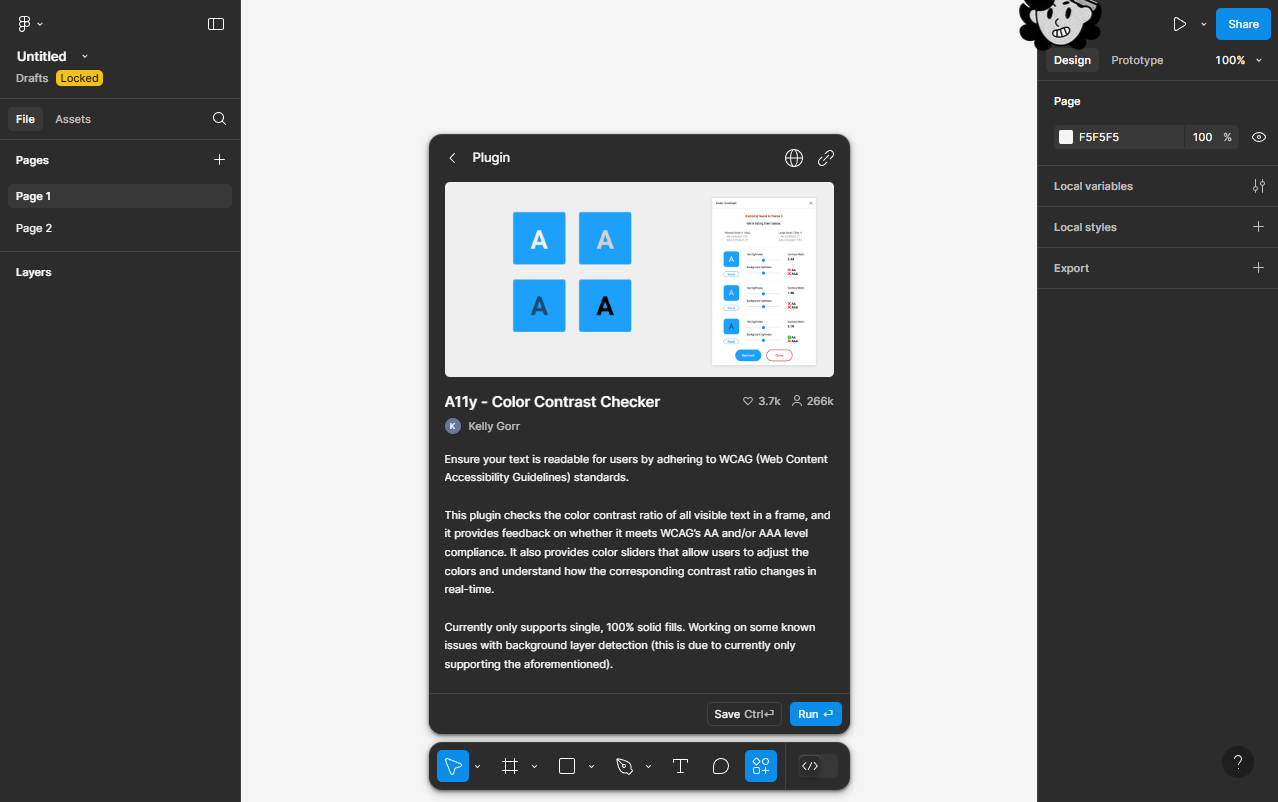 A11y - Color Contrast Checker" &ndash; 다크 모드와 라이트 모드 간 색상 대비 테스트