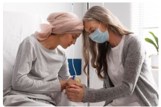 선행 항암화학요법을 받고 있는 환자의 이미지