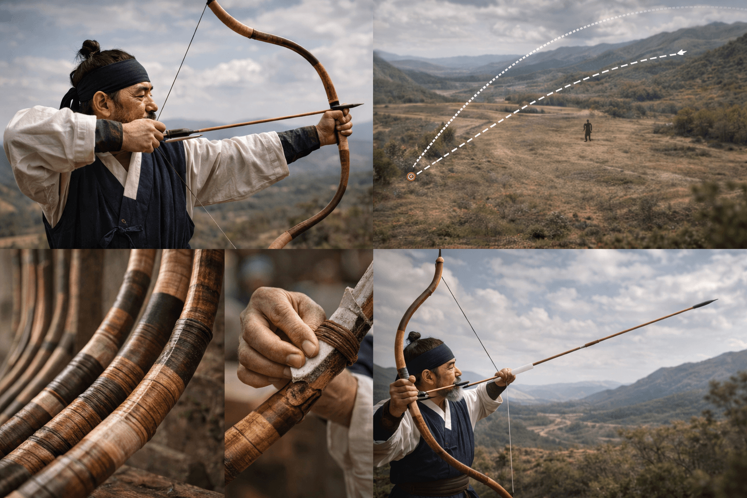 한국 전통 활 사거리 분석