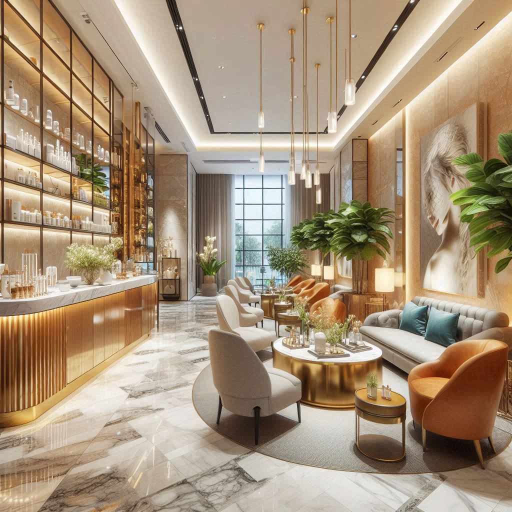 피부,체형관리 샵 배경