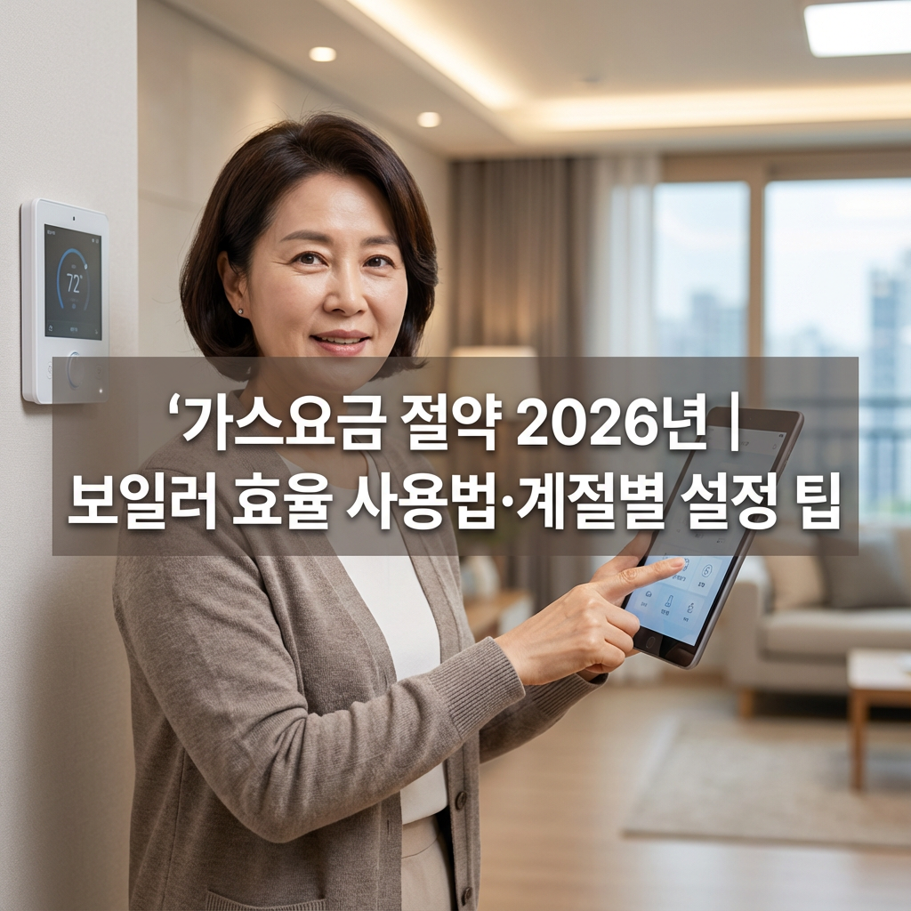 가스요금 절약 2026년 ｜ 보일러 효율 사용법&middot;계절별 설정 팁