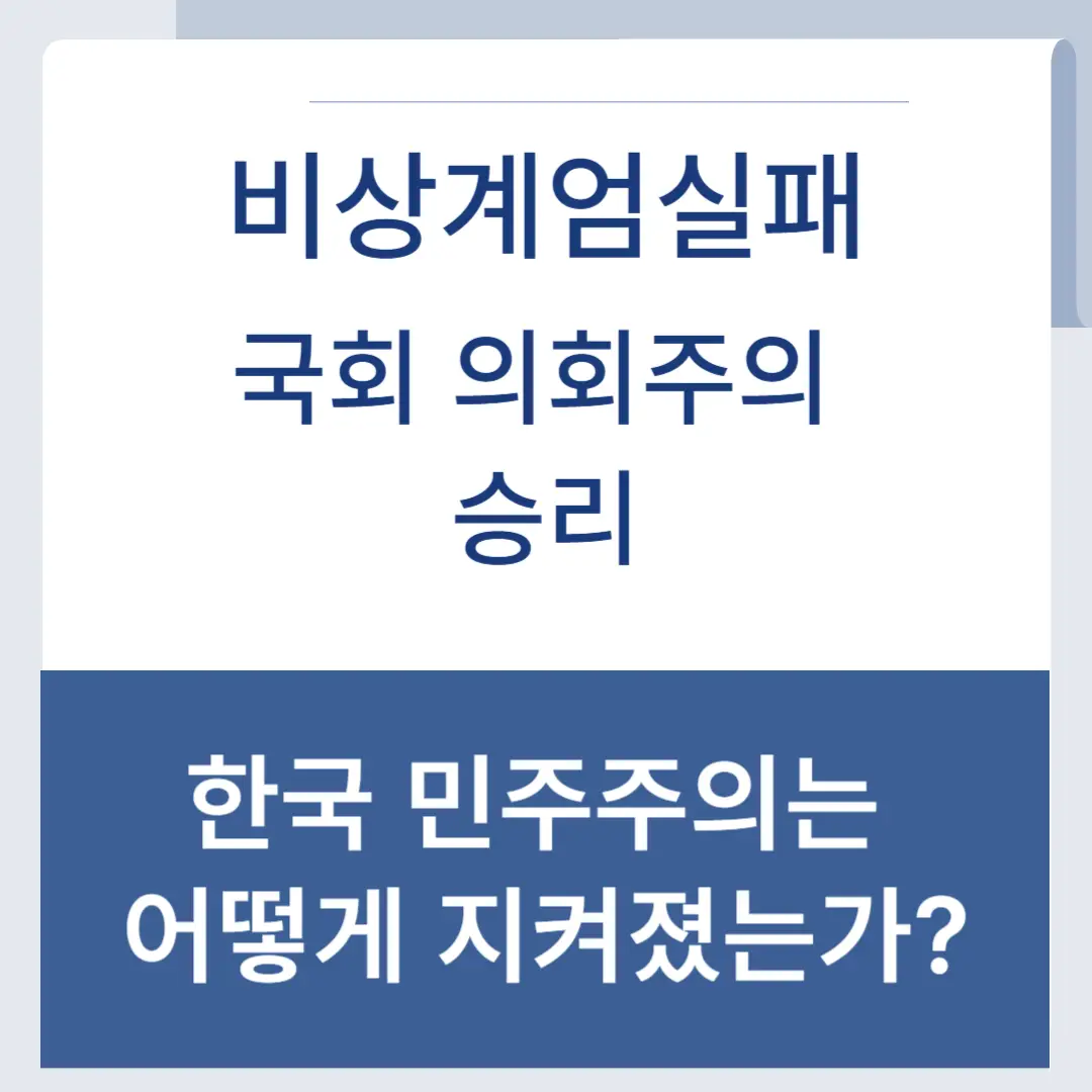 대한민국 국회 의회주의 승리