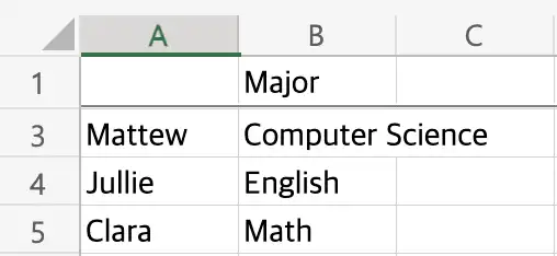 엑셀 틀고정 예제