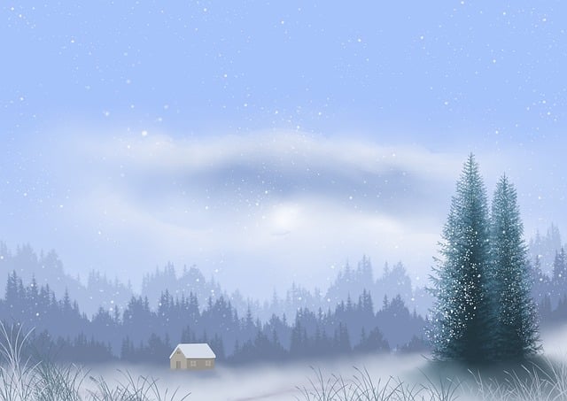 눈 내리는 그림 배경