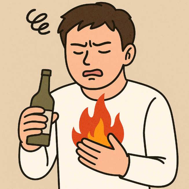 술마신 다음날 속쓰림 증상과 원인, 명치가 타는듯한 느낌이 들 때