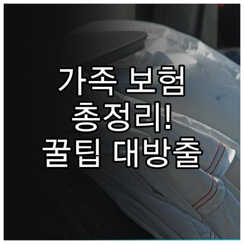 가족 보험 통합 관리: 불필요한 지출