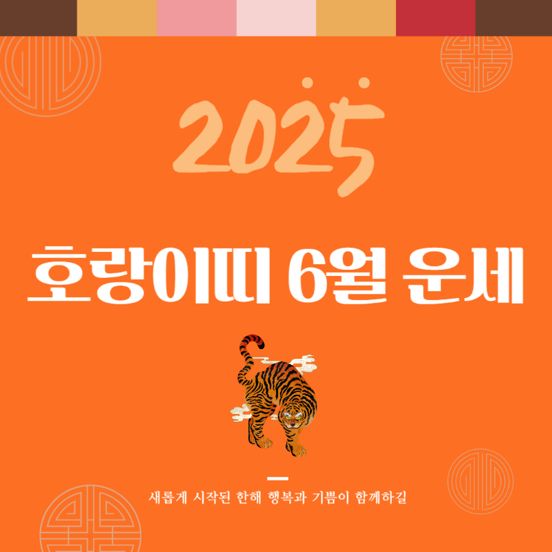 2025년 을사년 『호랑이띠』 6월 운세 썸네일