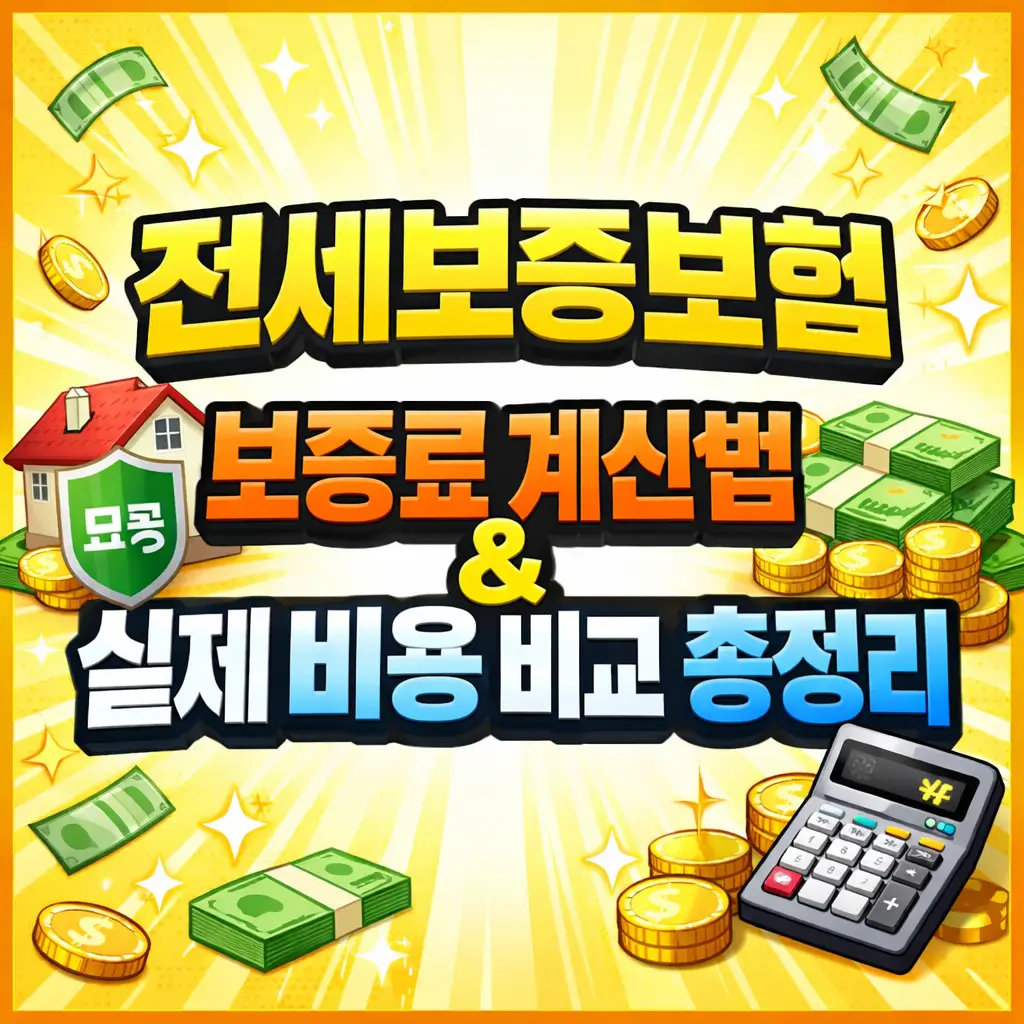 전세보증보험 보증료 계산법 & 실제 비용 비교 총정리