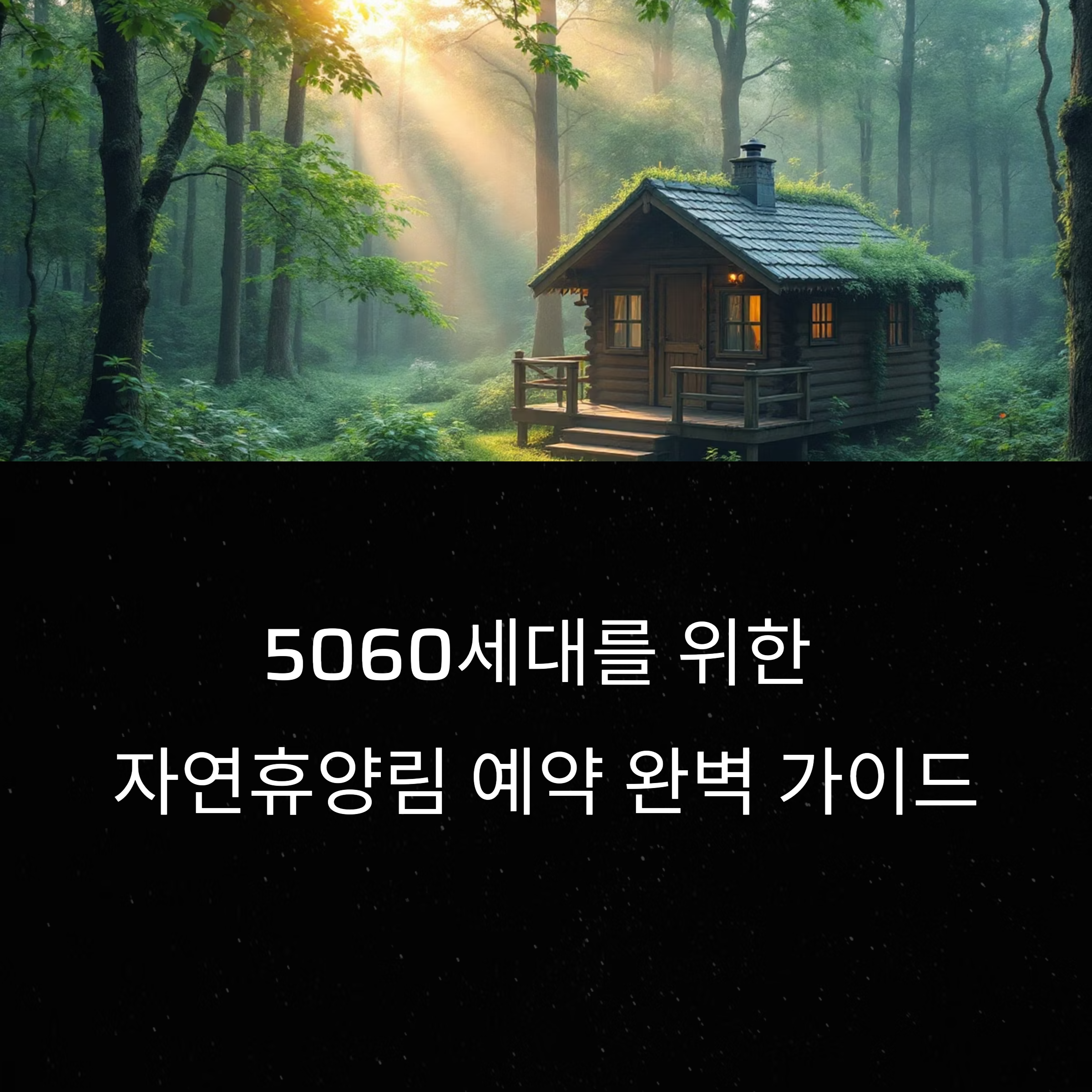 5060세대를 위한 자연휴양림 쉽게 하는 예약방법