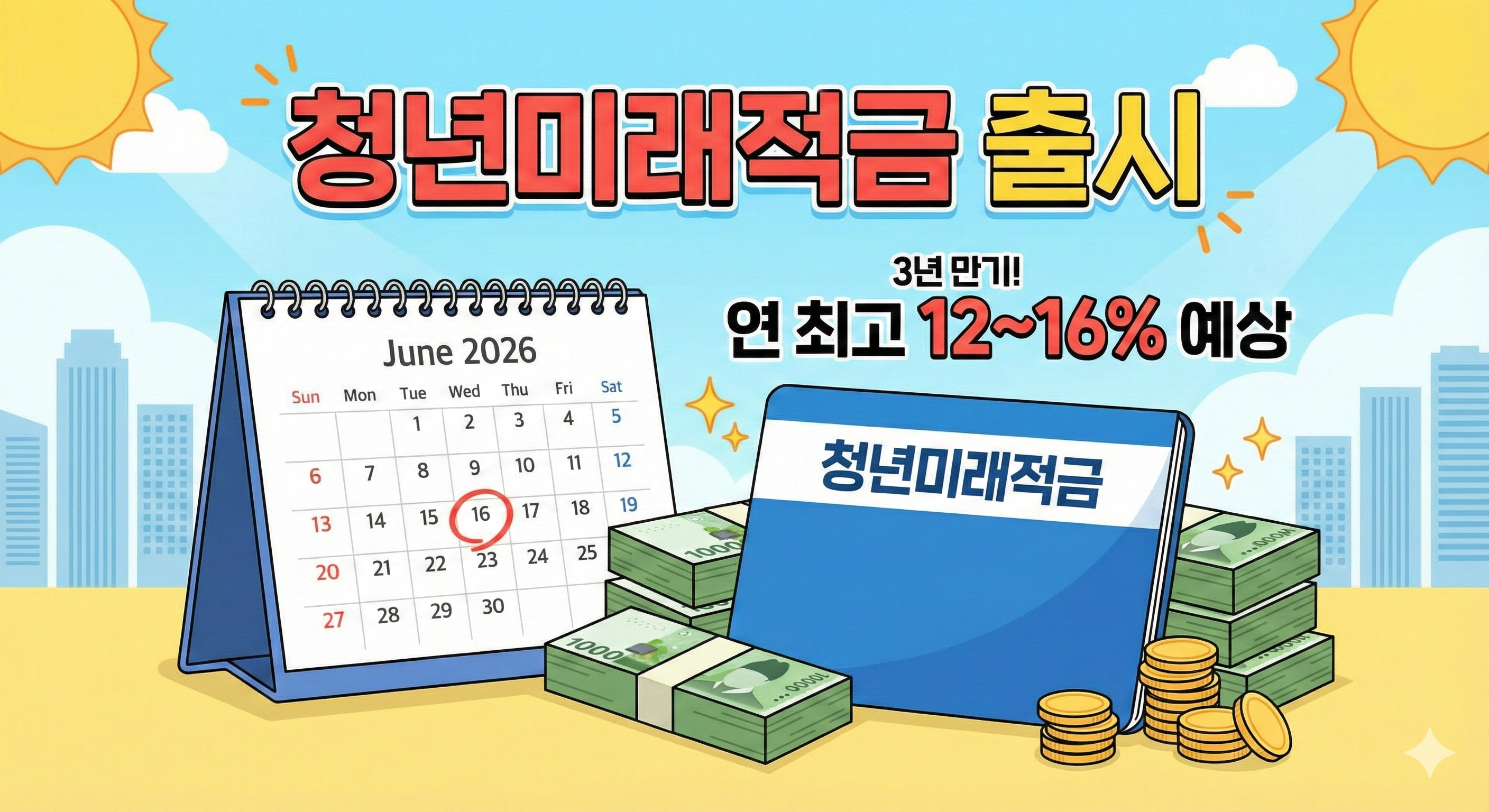 2026년 출시 청년미래적금 가입 조건 및 청년도약계좌 비교